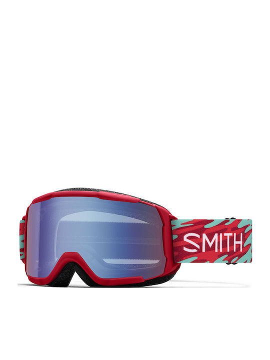 Smith Daredevil Μάσκα Σκι & Snowboard Ενηλίκων Κόκκινη με Φακό σε Κόκκινο Χρώμα