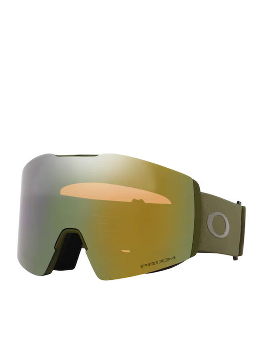 Oakley Fall Line Ски & Сноуборд Маска Детска Черен с Леща в Цвят Златист