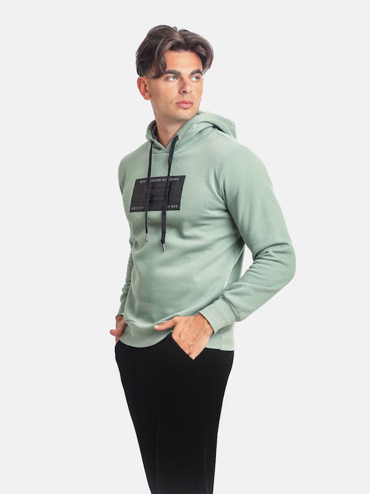 Paco & Co Herren Sweatshirt mit Kapuze Mint