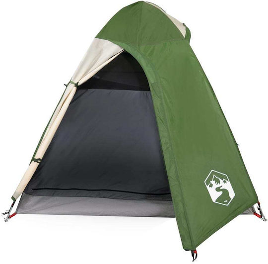 vidaXL Καλοκαιρινή Σκηνή Camping Πράσινη με Διπλό Πανί για 2 Άτομα 214x130x107εκ.