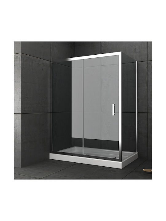 Orabella Energy Easy Fix 30250 Kabine für Dusche mit Schieben Tür 110x80x190cm Klarglas