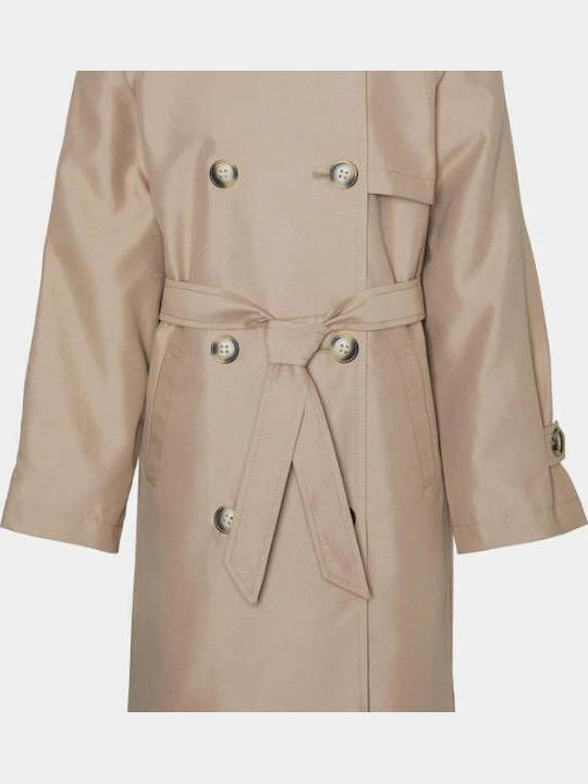 Kinder Trenchcoat Silver Mink