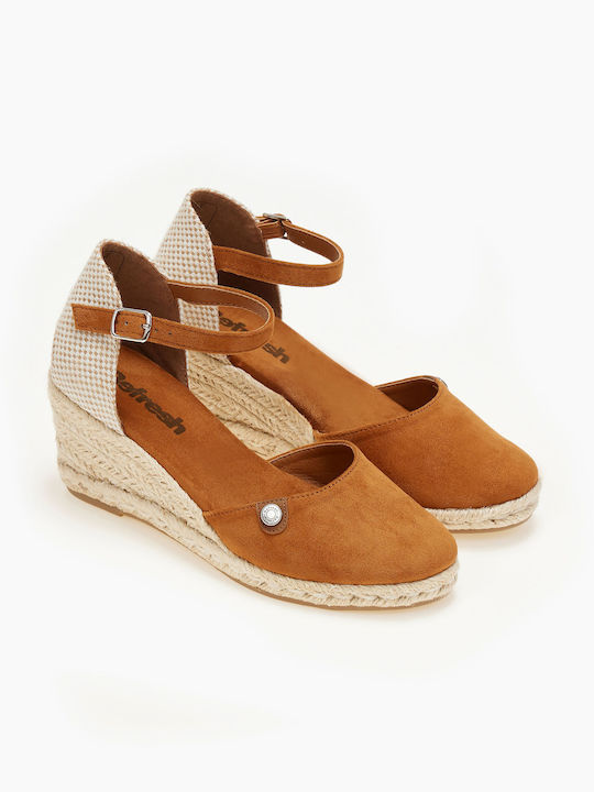 Refresh Women's Suede Platform Espadrilles Brown