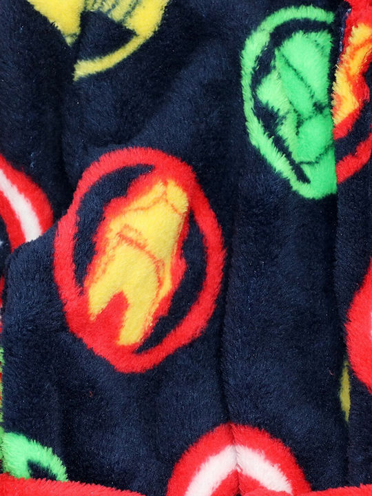 Marvel Παιδική Ρόμπα Χειμωνιάτικη Fleece Σκούρο Μπλε