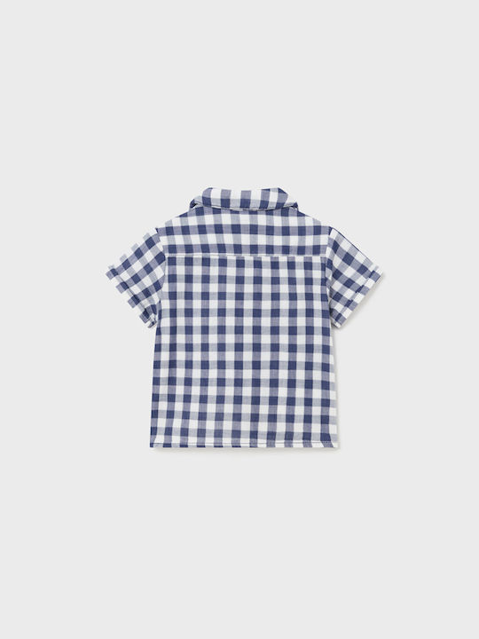 Mayoral Kids Checked Shirt Blue