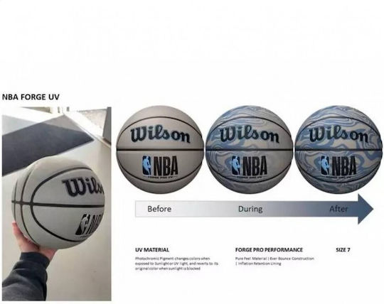 Wilson Forge Pro UV Μπάλα Μπάσκετ Indoor/Outdoor