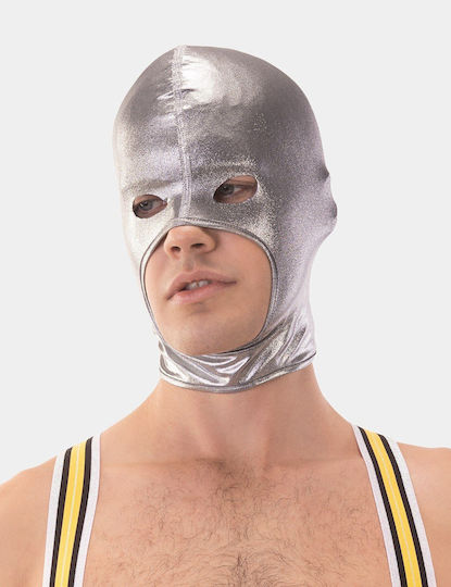Barcode Berlin BDSM Maske in Silber Farbe