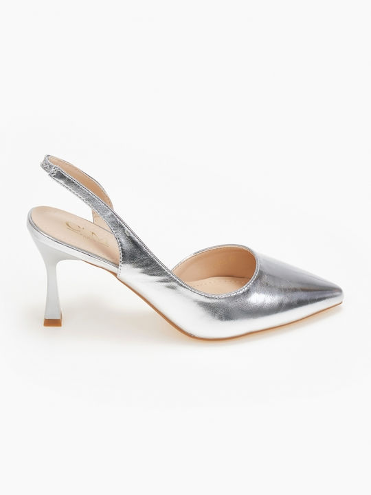 Issue Fashion Pantofi cu toc Argint