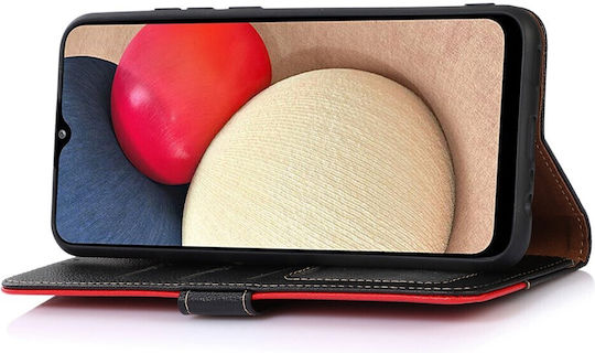 Khazneh Umschlag Rückseite Leder Magnetisch Schwarz (Samsung Galaxy A04e, F04)