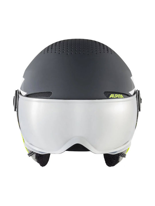 Alpina Zupo Visor Q-lite Детска Каска За Ски И Сноуборд В Сив Цвят