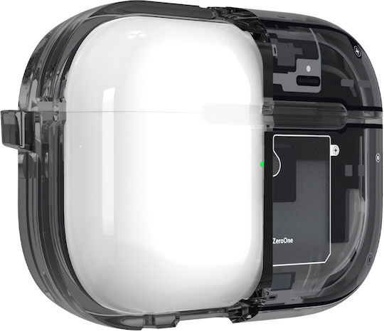 Spigen Ultra Hybrid Θήκη Σιλικόνης με Γάντζο σε Μαύρο χρώμα για Apple AirPods Pro 2