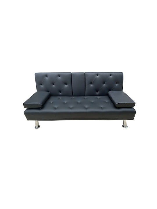 Rest Διθέσιος Καναπές Κρεβάτι Black 168x88x79εκ.