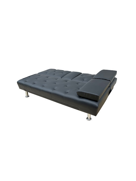 Rest Διθέσιος Καναπές Κρεβάτι Black 168x88x79εκ.