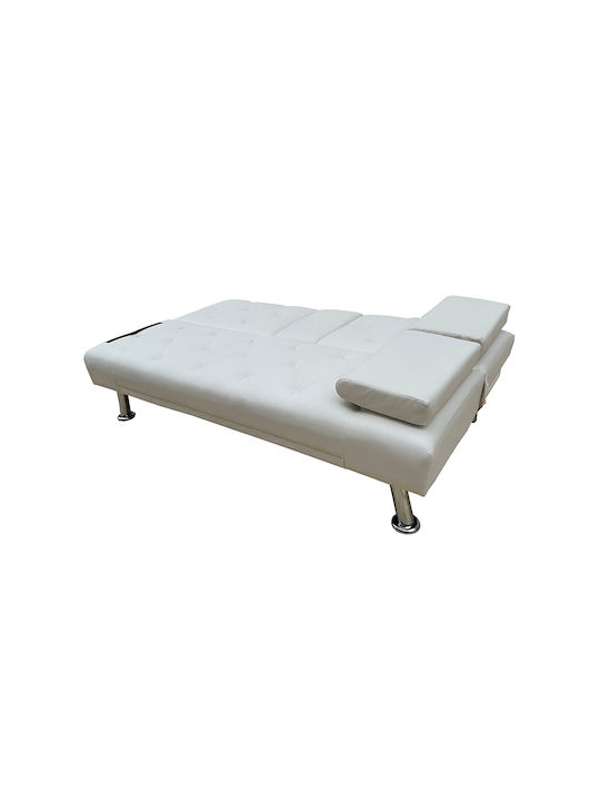 Rest Триместен Диван Спалня Текстил White 168x88x79см.
