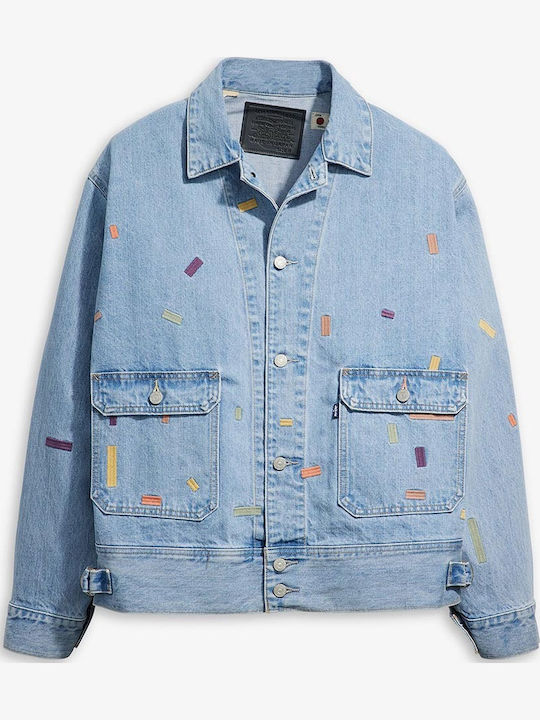 Trucker Denim Geacă Albastră