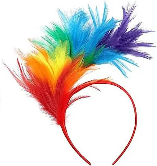 Carnival Headband Red made of Plastic 1pcs (Μiscellaneous Colors)