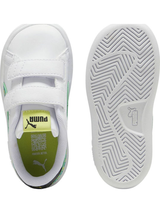 PUMA Smash 3.0 Adidași Copii Joasa Albi