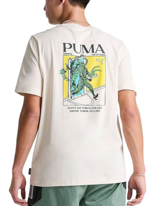 PUMA Graphics T-shirt Μπεζ