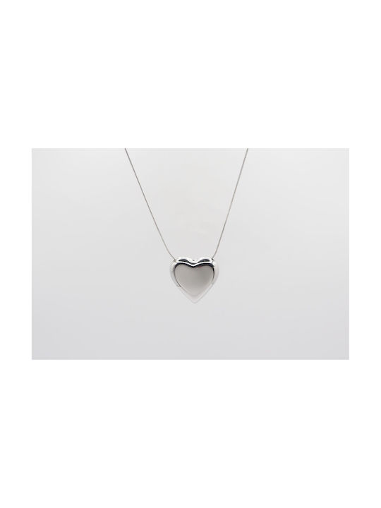 Necklace with design Heart from Steel