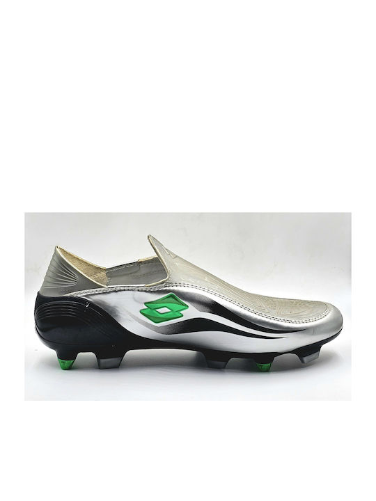 Lotto Low Football Shoes with Cleats Silver