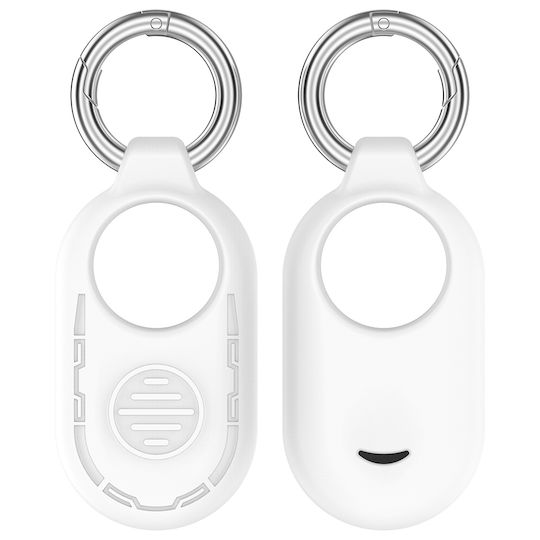 Techsuit Smiling Θήκη Μπρελόκ Σιλικόνης για SmartTag2 σε Λευκό χρώμα