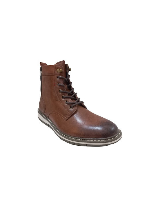 Elong Men's Leather Boots Brown