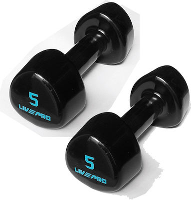 Live Pro Vinyl Set of Dumbells 2 x 5kg