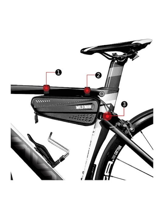 Wildman Gears 79792 Bicycle Frame Bag Black
