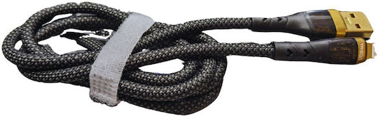 Treqa Braided USB-A to Lightning Cable Μαύρο 1m (CA-8812)