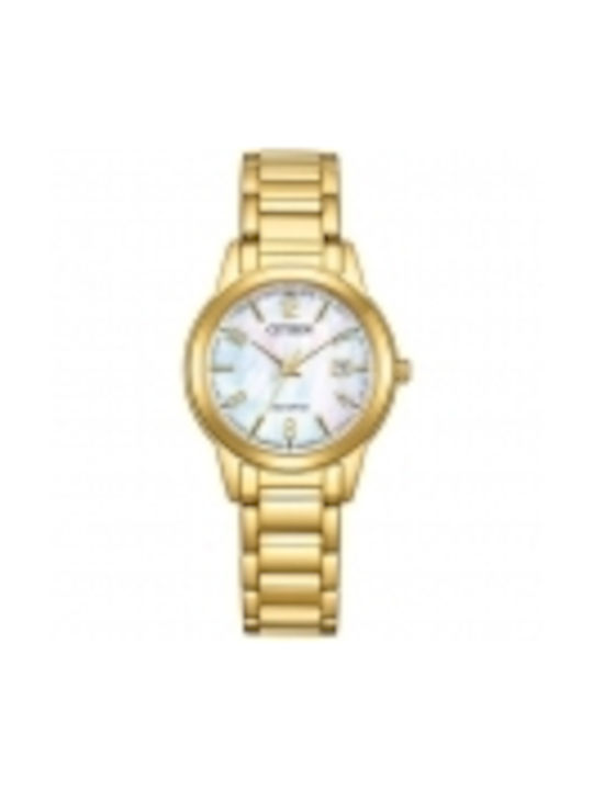 Citizen Eco-drive Watch with Gold Metal Bracelet