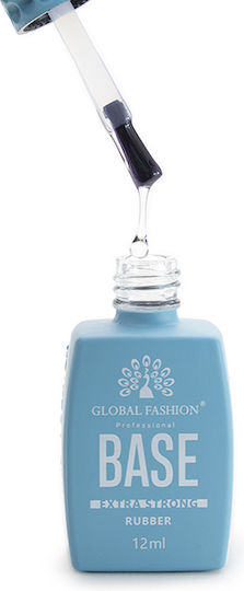 Global Fashion Base Coat για Ημιμόνιμα Βερνίκια Rubber 12ml