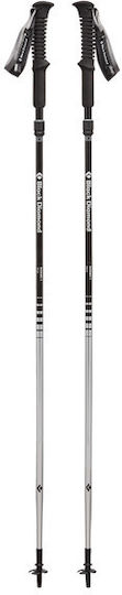 Black Diamond Pair of Compact Aluminum Fast Lock Trekking Poles with 3 Sections Diamond Distance Z Black 201gr