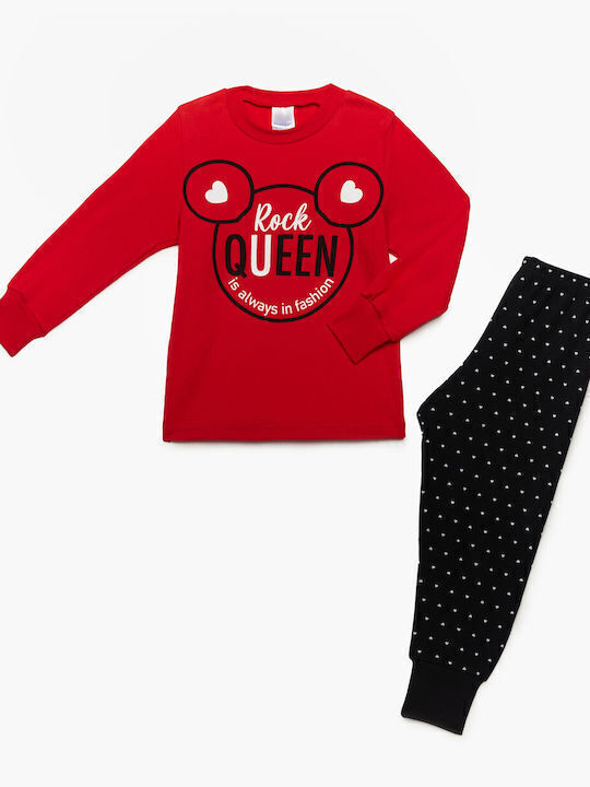 Join Kinder Schlafanzug Winterlich red