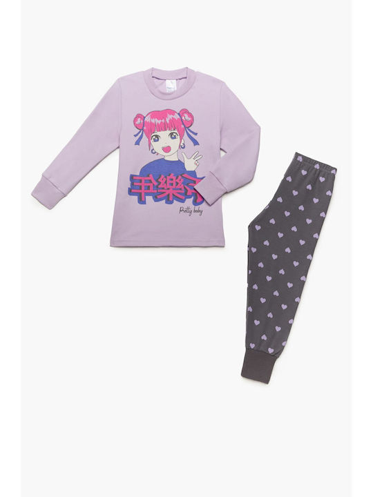 Pretty Baby Pijama pentru copii De vară De bumbac Lila