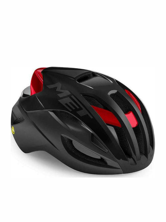 MET Rivale Mips Κράνος Ποδηλάτου Δρόμου Black Red Metallic Glossy New