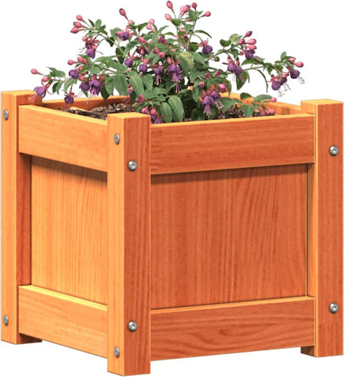 vidaXL Solid Wood Planter Box Wooden Brown 31x31x31cm.