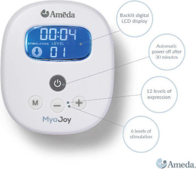 Ameda Electric Single Breast Pump Mya Joy Battery and Electric White