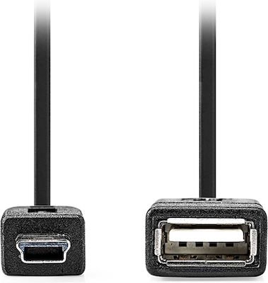 Nedis Convertor USB-A feminin în mini USB masculin (0.20M)