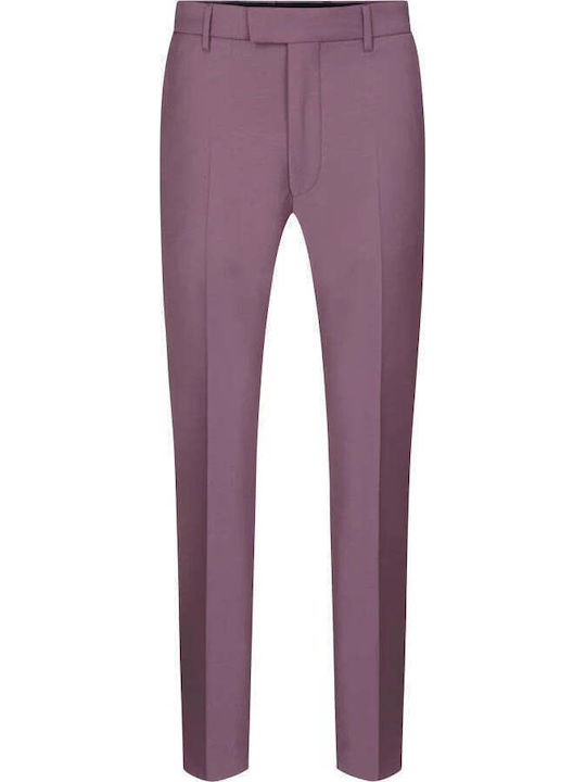 Trousers Suit Elastic in Slim Fit Purple