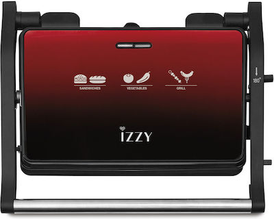 Izzy IZ-2022 Τοστιέρα Γκριλιέρα 1000W Κόκκινη