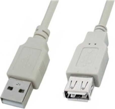 1.8m USB 2.0 Cable A-Male to A-Female White (04.001.0404)