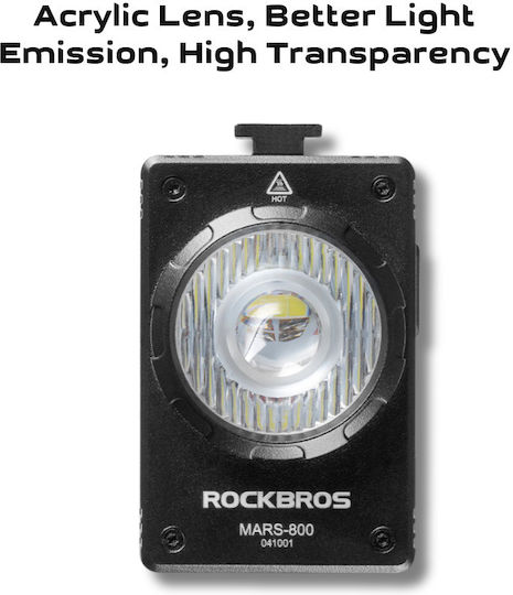 Rockbros Mars800 Επαναφορτιζόμενο Εμπρόσθιο Φως Ποδηλάτου