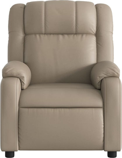 Relax Armchair with Footstool from Leatherette Cappuccino 77x95x99cm