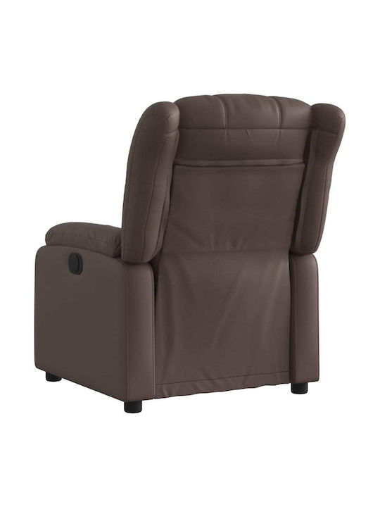 Relaxsessel mit Fußhocker aus Kunstleder Coffee 78x92x98cm