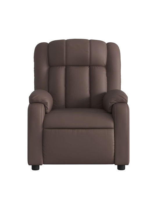 Relaxsessel mit Fußhocker aus Kunstleder Coffee 78x92x98cm