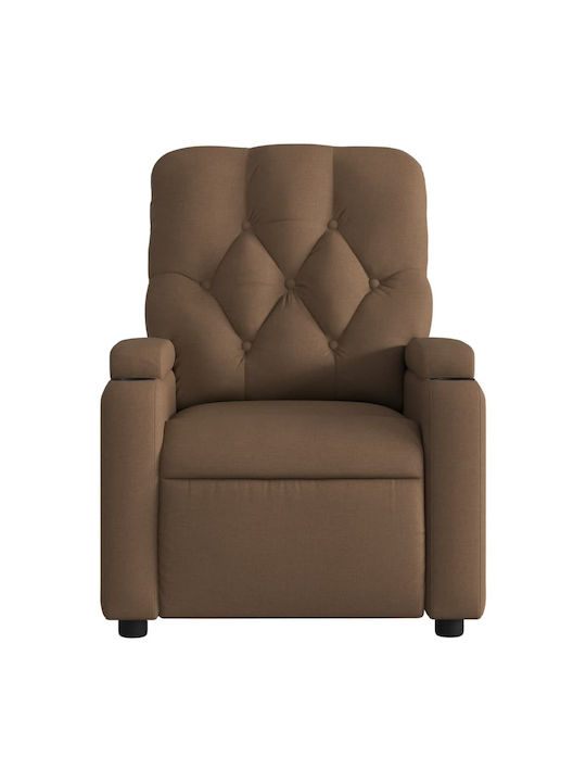 Πολυθρόνα Relax Massage με Υποπόδιο Καφέ 74x86.5x93.5cm