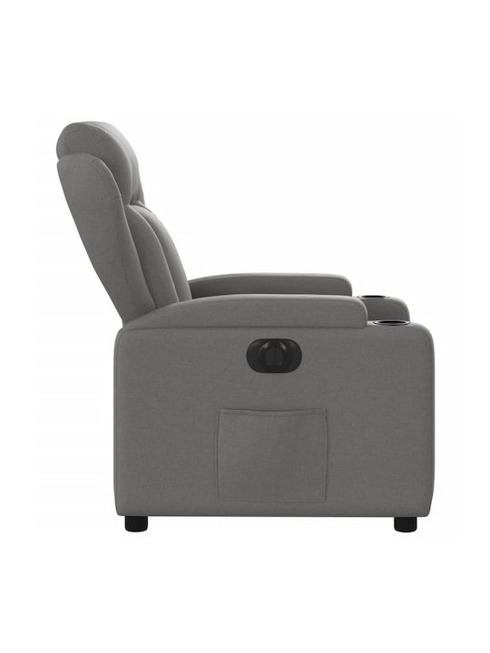 Relax Armchair with Footstool Dark Grey 77x94.5x100cm
