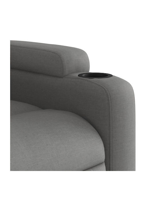 Relax Armchair with Footstool Dark Grey 77x94.5x100cm