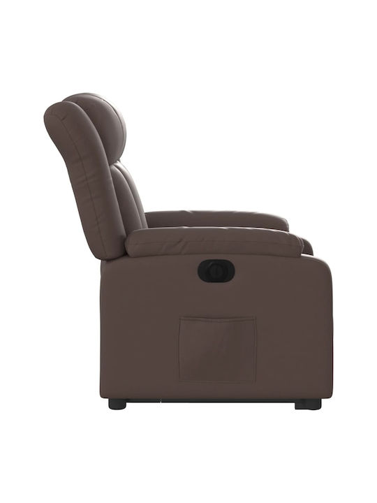 Relax Armchair with Footstool from Leatherette Synthetic Leather 78x92x98cm