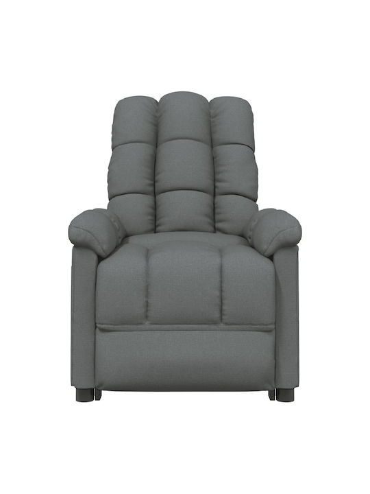 Relax Armchair Massage with Footstool Dark Grey 74x99x102cm